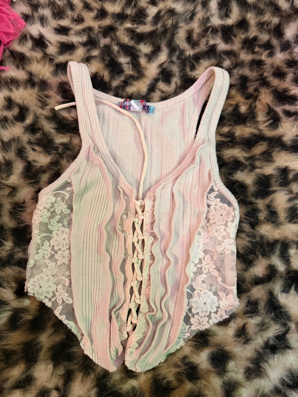 Urban Outfitters Pale Pink Lace-Trim Kids One-Piece